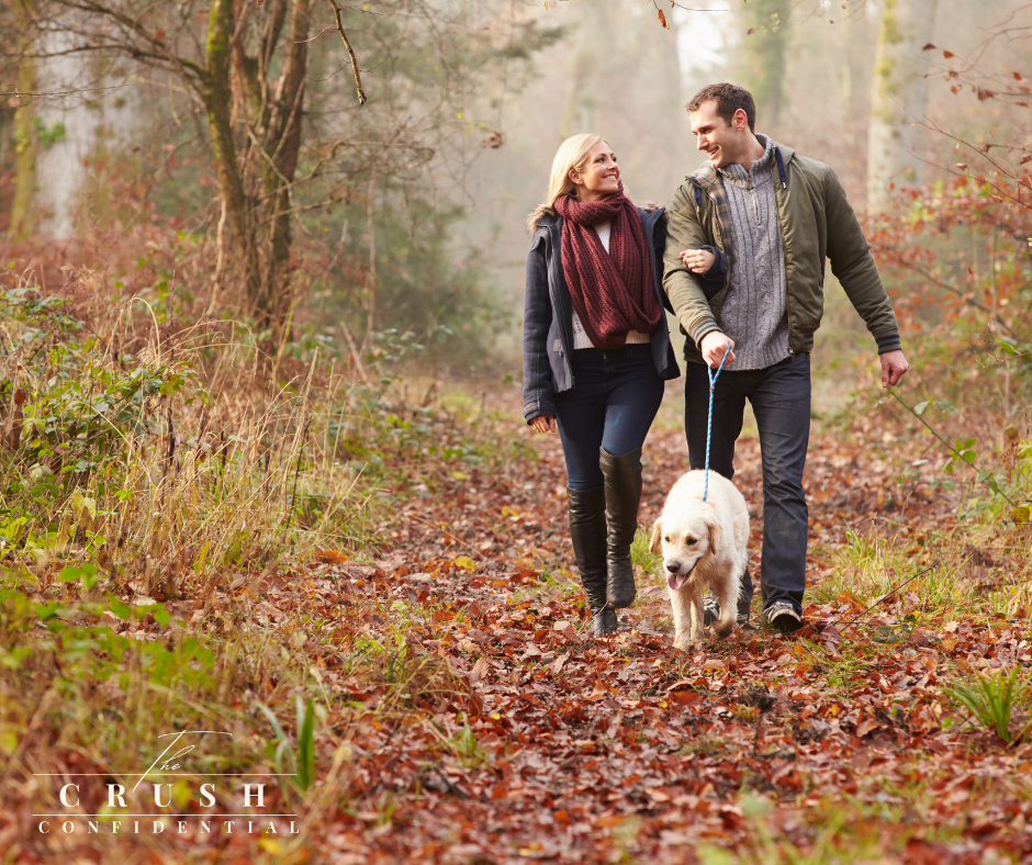 A couple walking hand-in-hand, symbolizing the stages of relationships from early connection to enduring love.